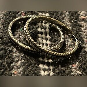 Silver Hoop Earrings on hold for Hayes.